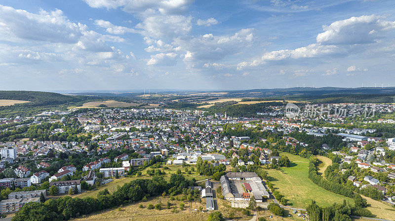 鸟瞰图，Idstein，德国- Rheingau-Taunus地区